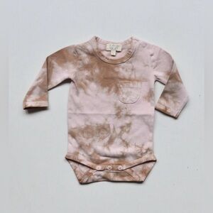 The Simple Folk Tie Dye Onesie in Blush 3-6M